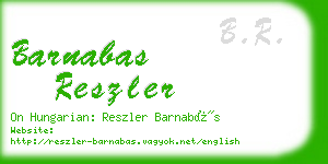 barnabas reszler business card